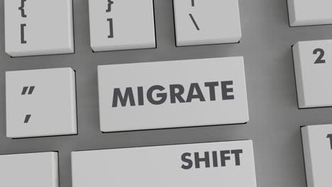 presionar el botón de migración en el teclado