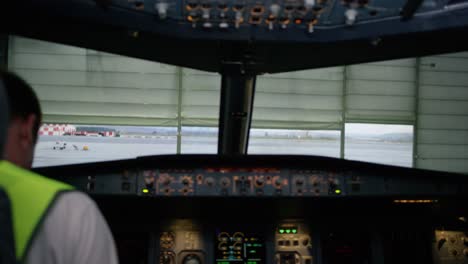 airplane cockpit view