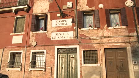 the facade of old buildings in venice italy