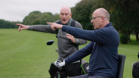 Men golfing