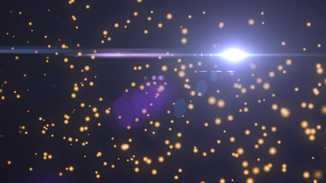 Animatie van lichtvlekken op een zwarte achtergrond