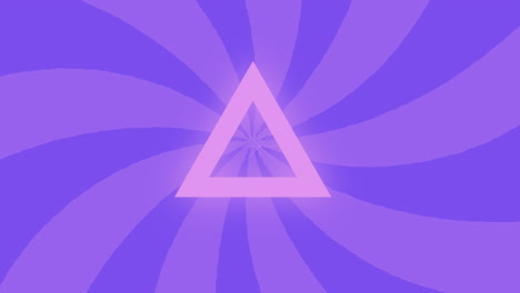 animación de triángulos y formas sobre fondo azul.