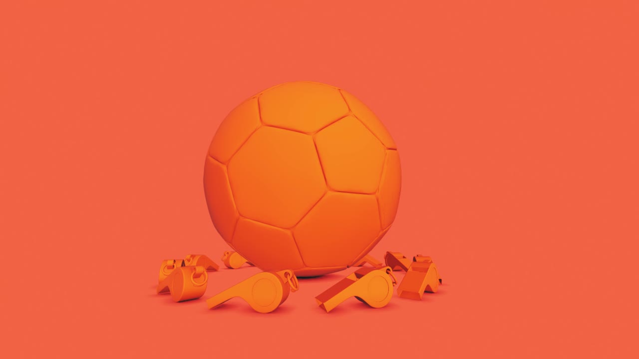 pelota de fútbol y silbato 4k