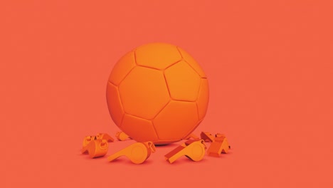 soccer ball and whistle 4k