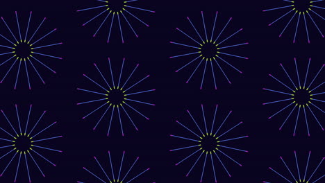 Vibrant colorful lines radiating from center on dark background
