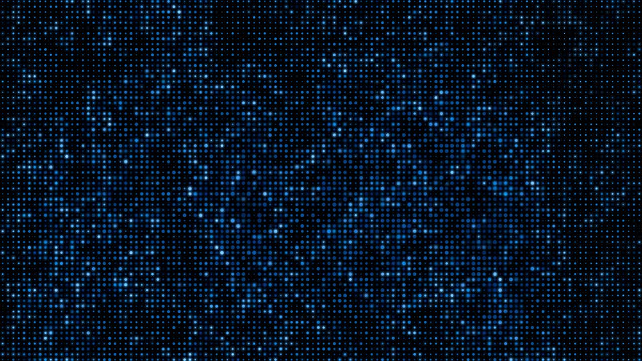 Abstract digital background of blue glowing dots, looapble high-tech and futuristic atmosphere, data representation