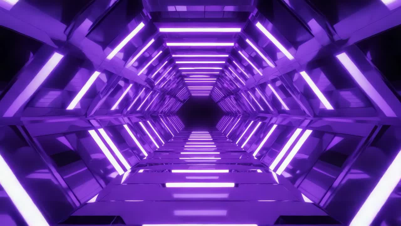 el túnel de neón futurista