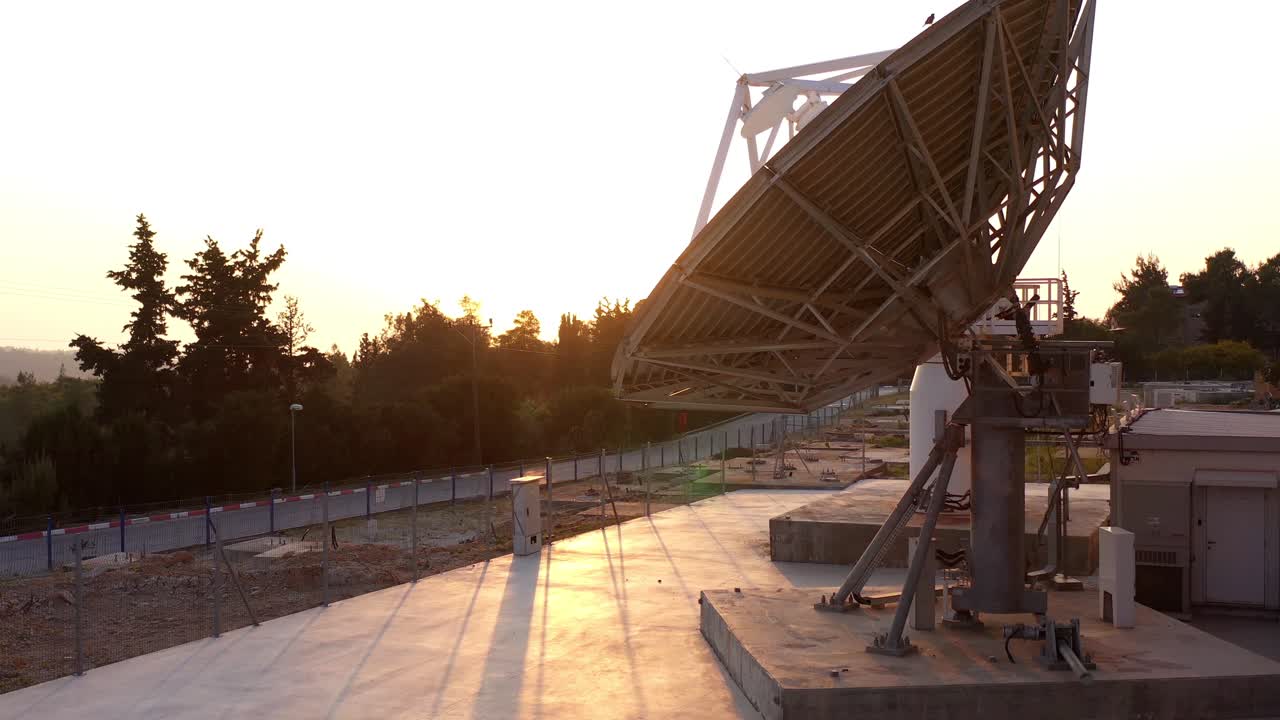 Satellite Dish at Sunset