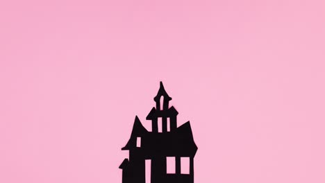 happy halloween stop motion witch fly out from creepy house