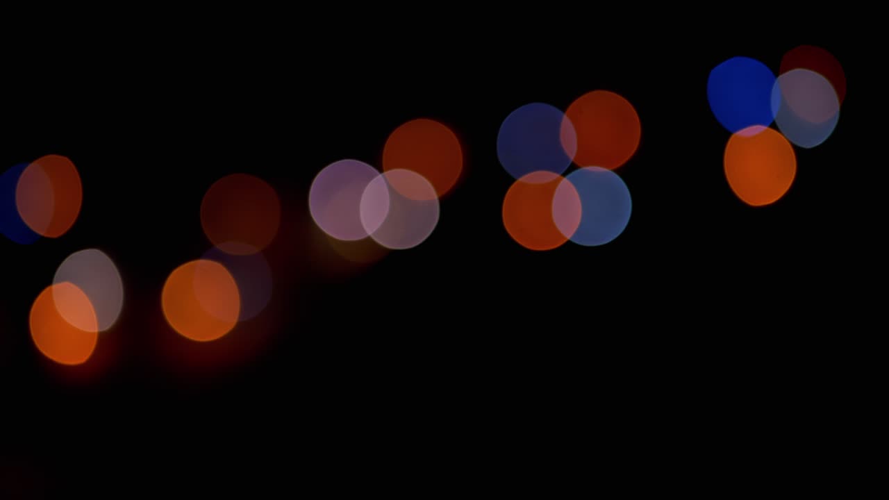 Christmas Garland of Many Blinking, Flickering multicolored LED Lights. 4K