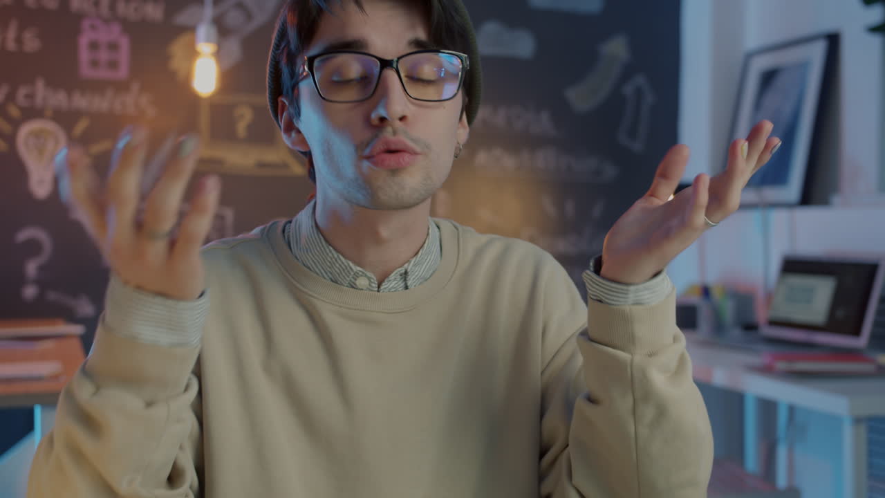 홈 오피스 환경에서 젊은 남자