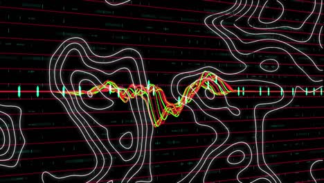 animación de líneas blancas sobre el procesamiento de datos