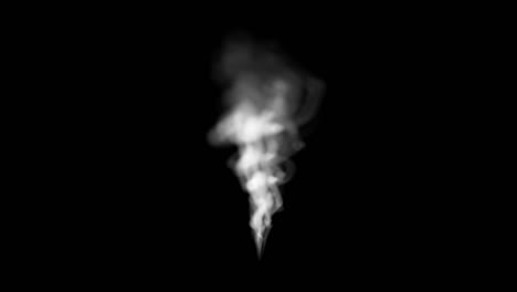 niebla realista de 4k, bucle sin costuras, canal alfa, efecto de humo y niebla en fondo negro. fondo gráfico de movimiento y animación. video de stock