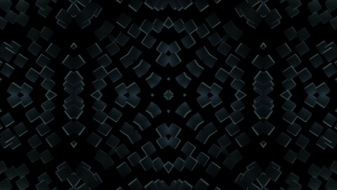 composición simétrica abstracta, elementos 3d se iluminan como bombillas con luz de neón multicolor. bg en bucle para espectáculos o eventos, exposiciones, festivales o conciertos, videos musicales, dj o vj para clubes nocturnos.