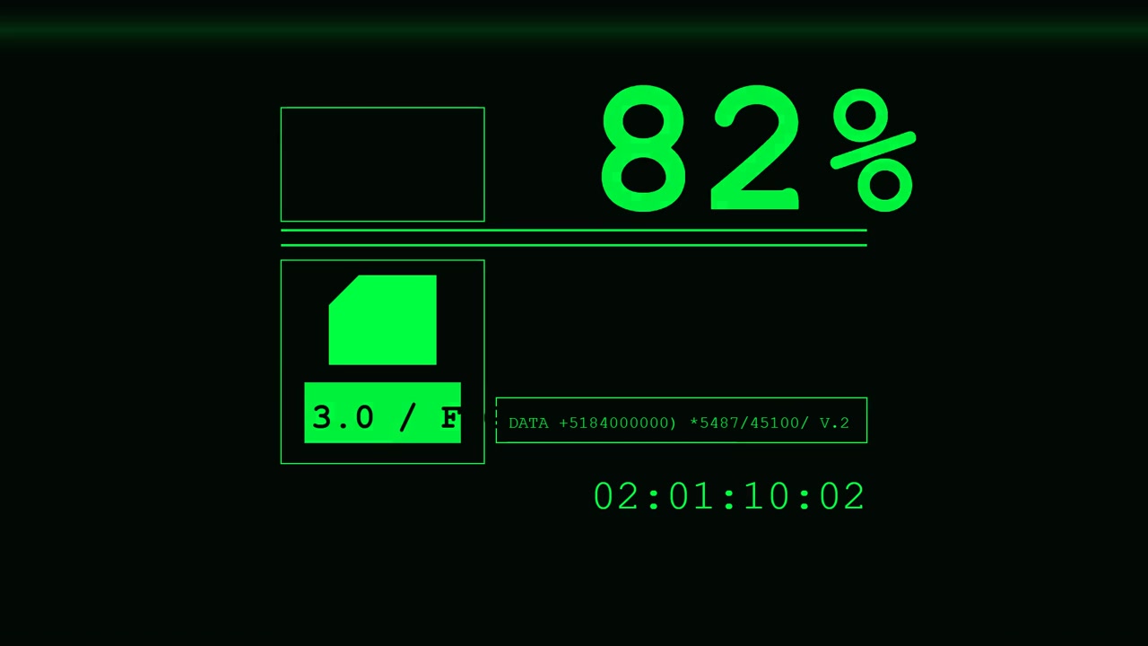 Digital Interface Displaying Data Loading Progress
