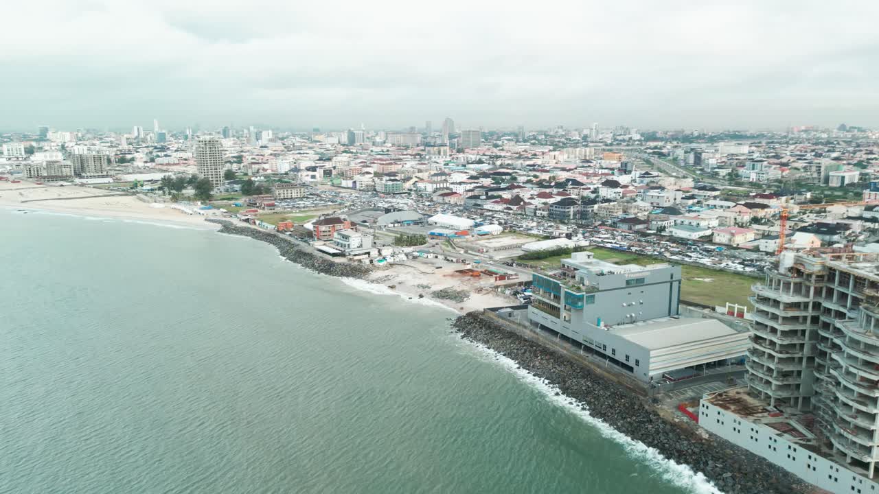 Luxury residential development Paramount Twin Towers under construction in Lekki, Lagos, Nigeria