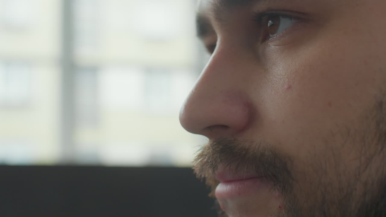 Close Up View of Determined Runner