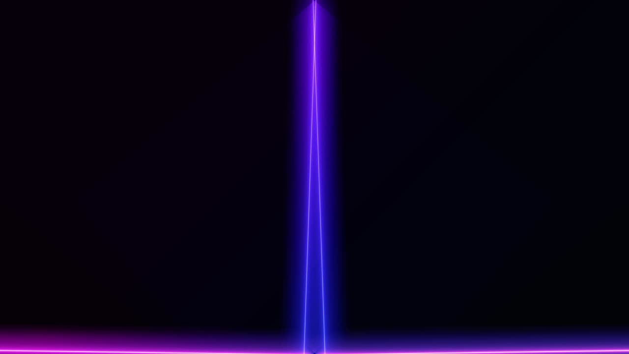 Abstract style 80s Sci-Fi light neon frame on black background. laser show looped animation . 4K video