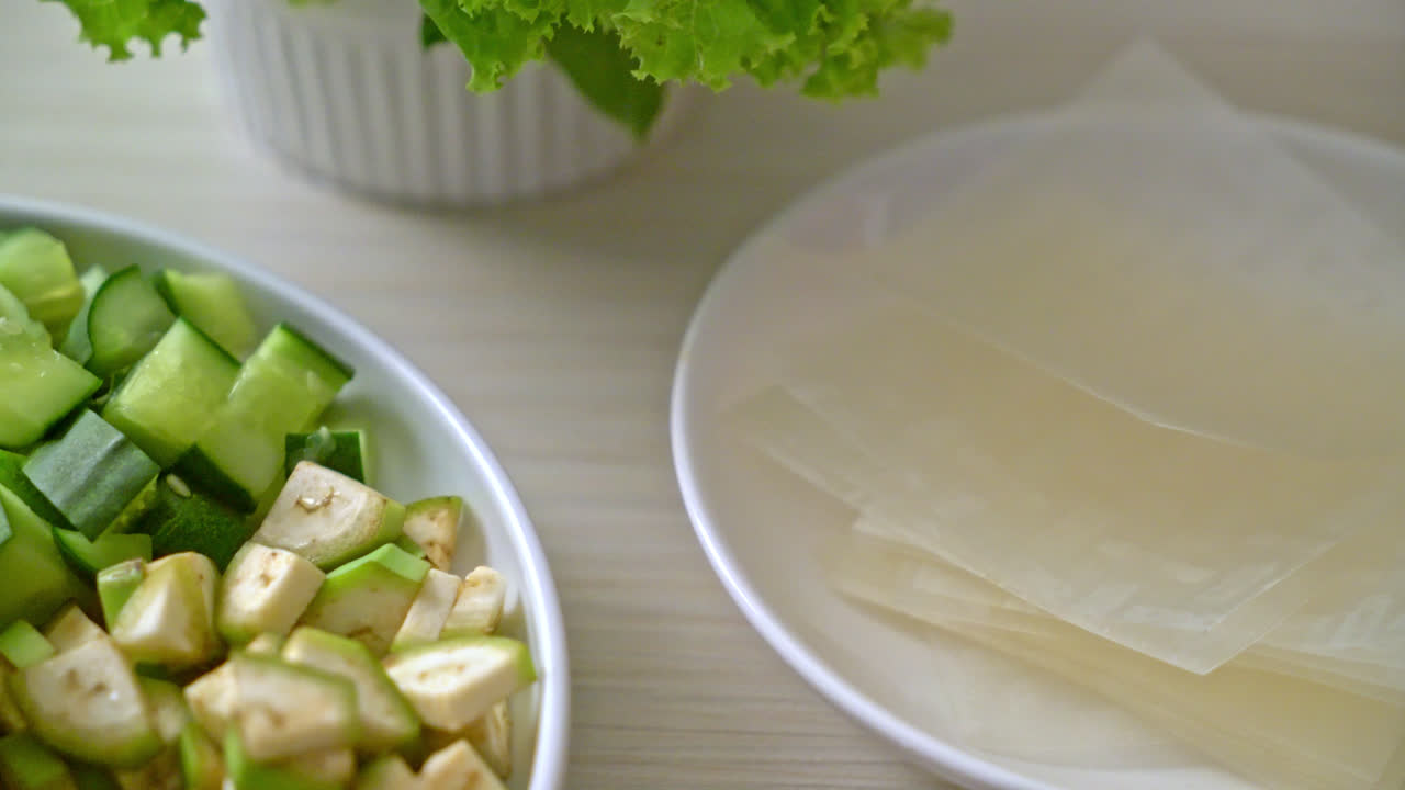 Vietnamese pork meatball with vegetables wraps (Nam-Neaung or Nham Due) - vietnamese traditional food culture