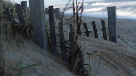 beach fence on a sand dune