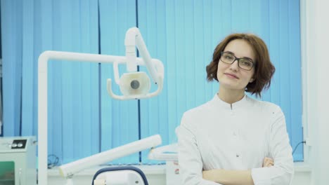 female dentist in modern dental office