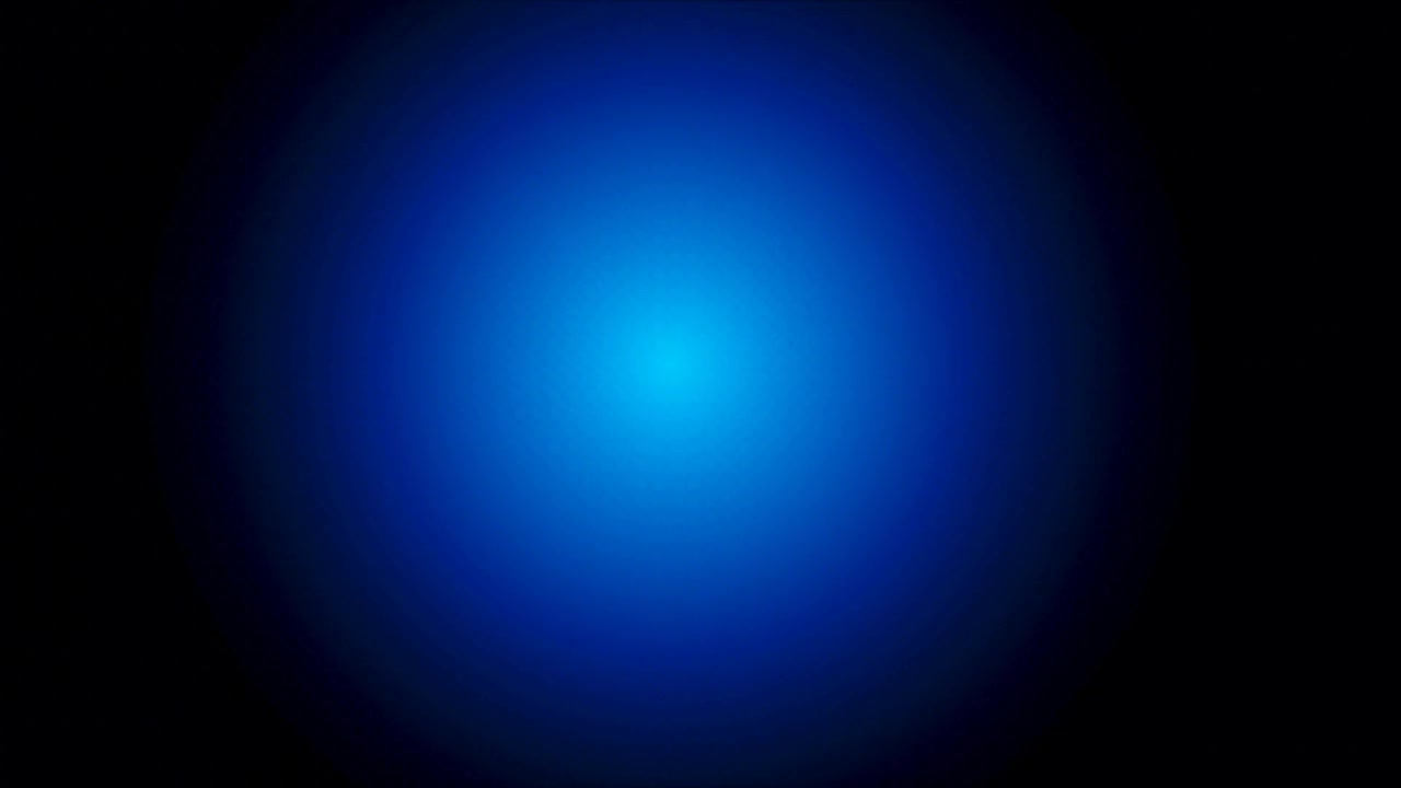 Bagliore di luce blu astratto in movimento su sfondo nero