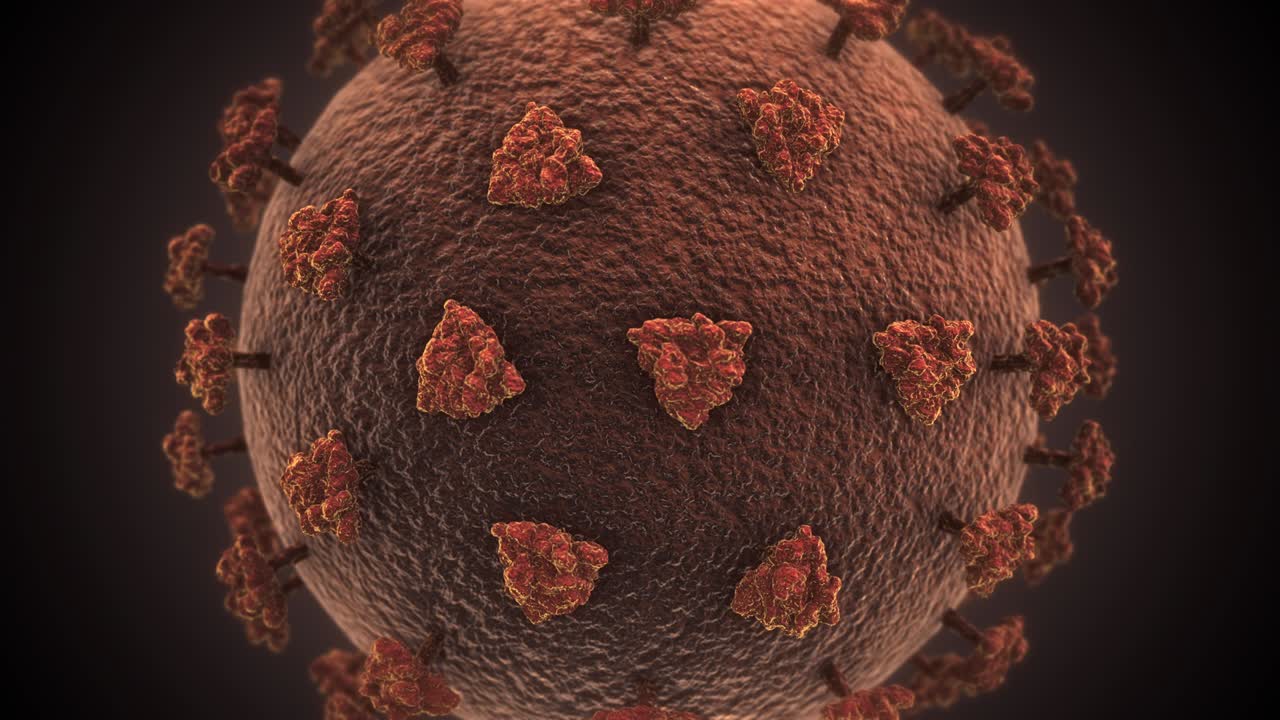 animación del ciclo de fondo del concepto del coronavirus covid-19