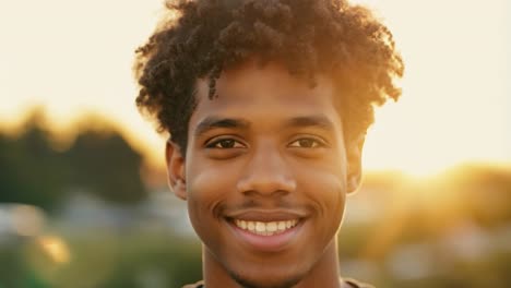 close-up portrait of a smiling young man