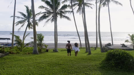 couple holding hands outdoors