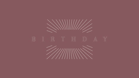 retro and fashion happy birthday text on brown gradient