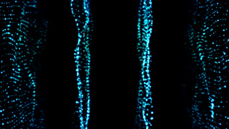 fondo de partículas azules brillantes. telón de fondo digital abstracto