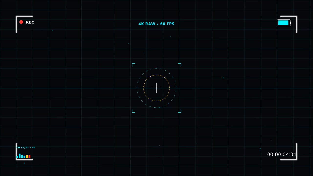 Digital Camera Viewfinder Overlay with Recording Interface