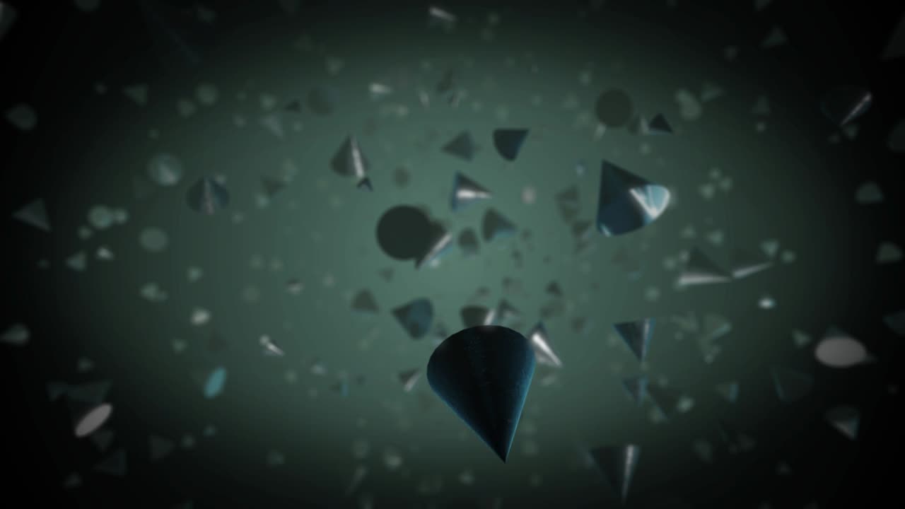 Looping Dark Green Cones