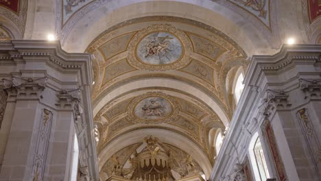 interior view of decorated ceiling arches at bom jesus church in braga