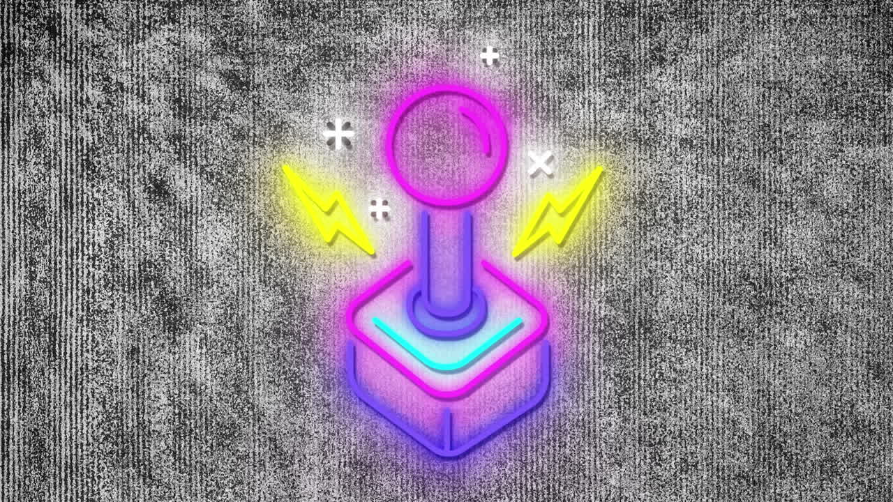 animación del joystick en el fondo gris