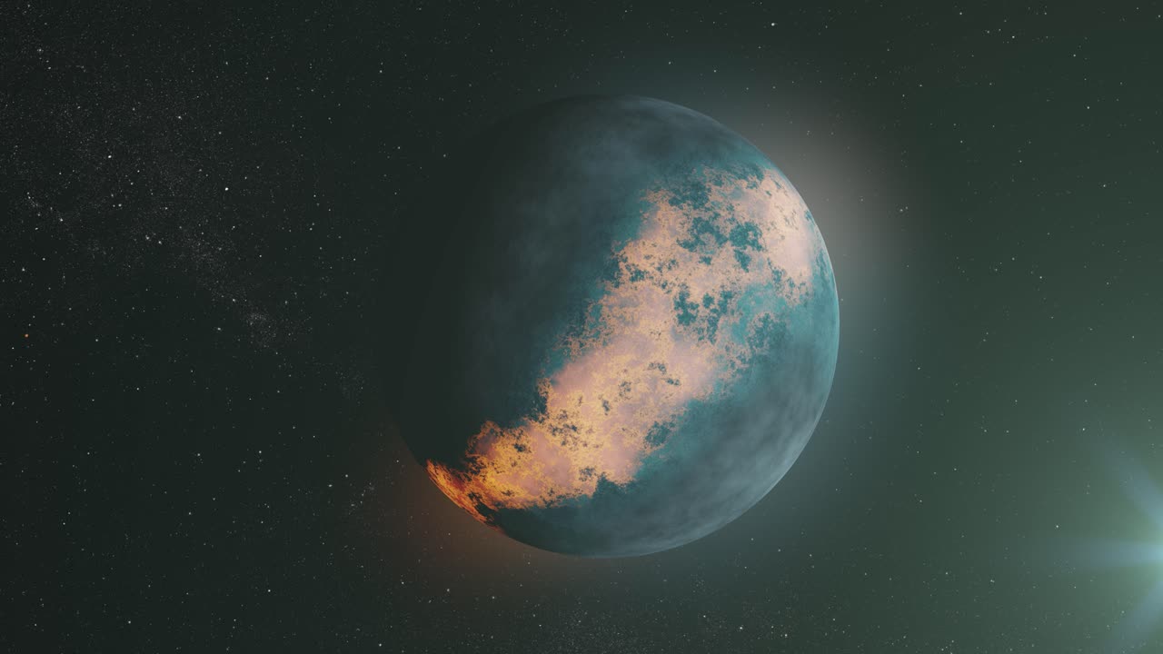 planeta alienígena en el espacio profundo