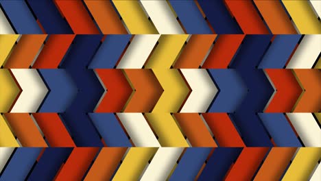 layered multi colored horizontal chevron tile pattern loop