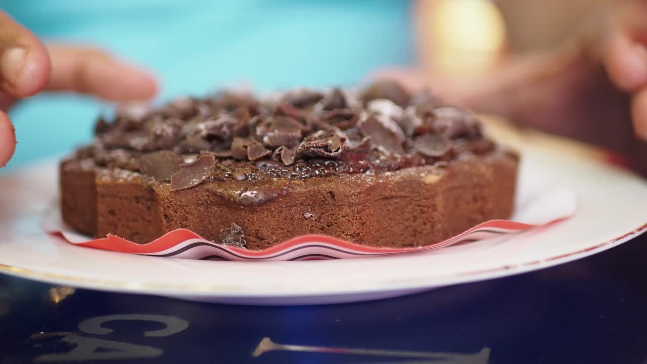 postre de pastel de chocolate