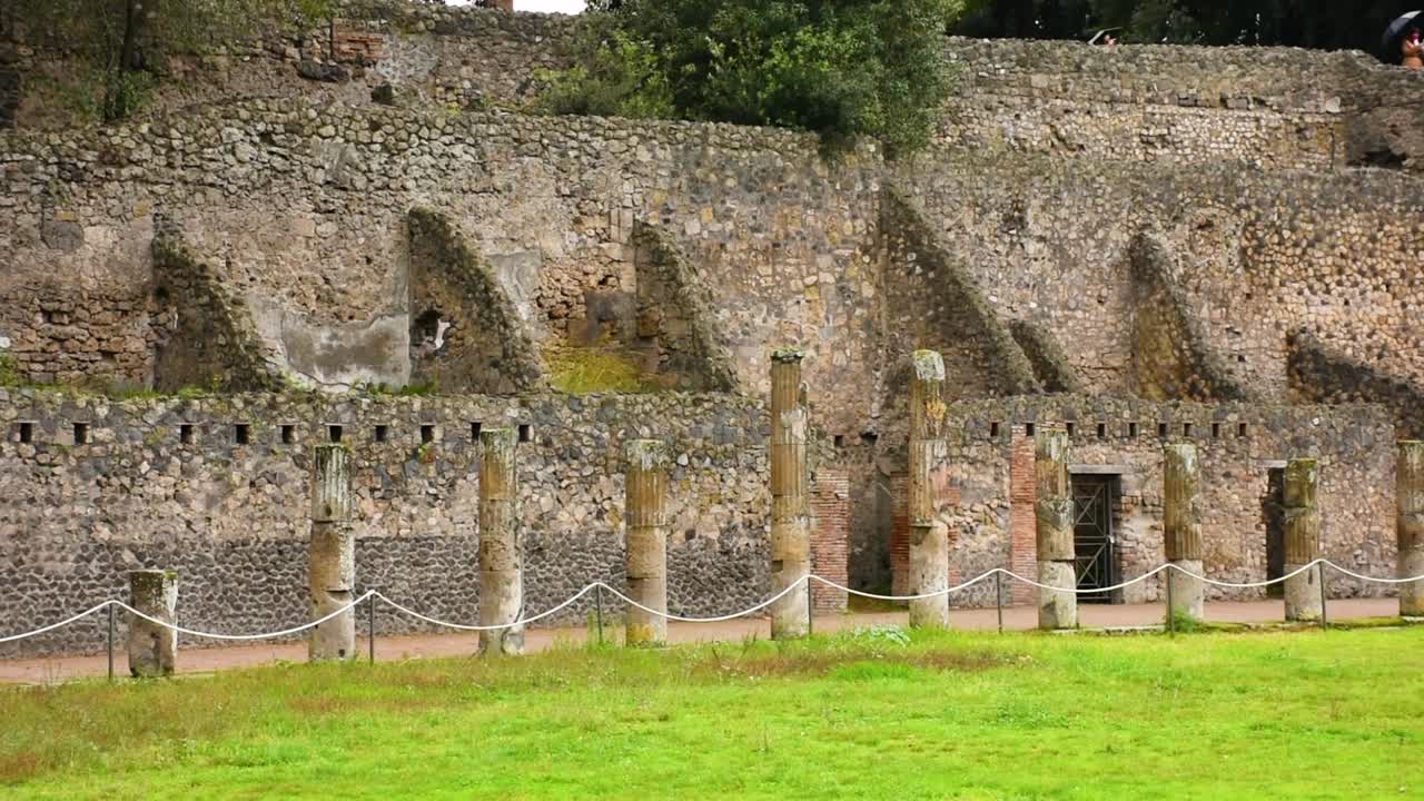 유명한 폼페이 도시, 이탈리아의 유적