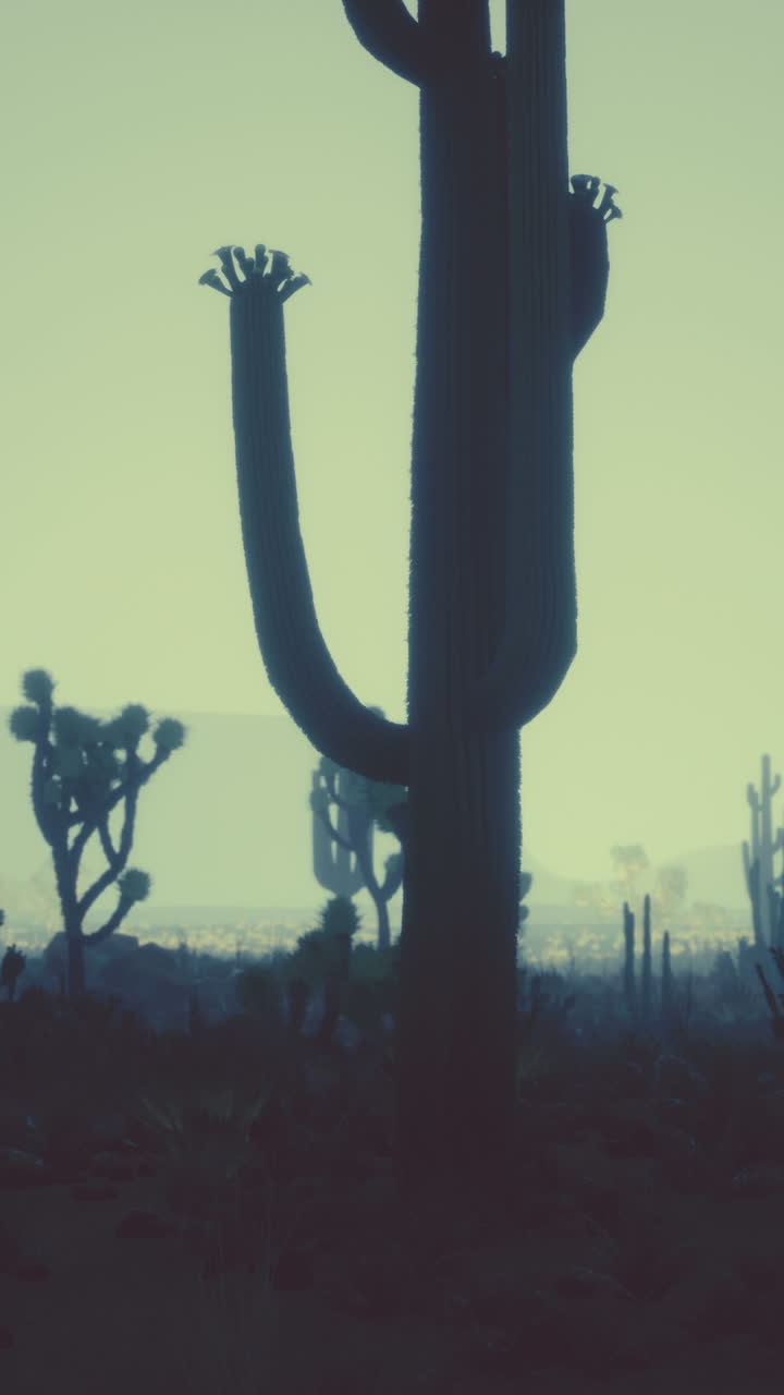 사막 사구아로 투스 풍경