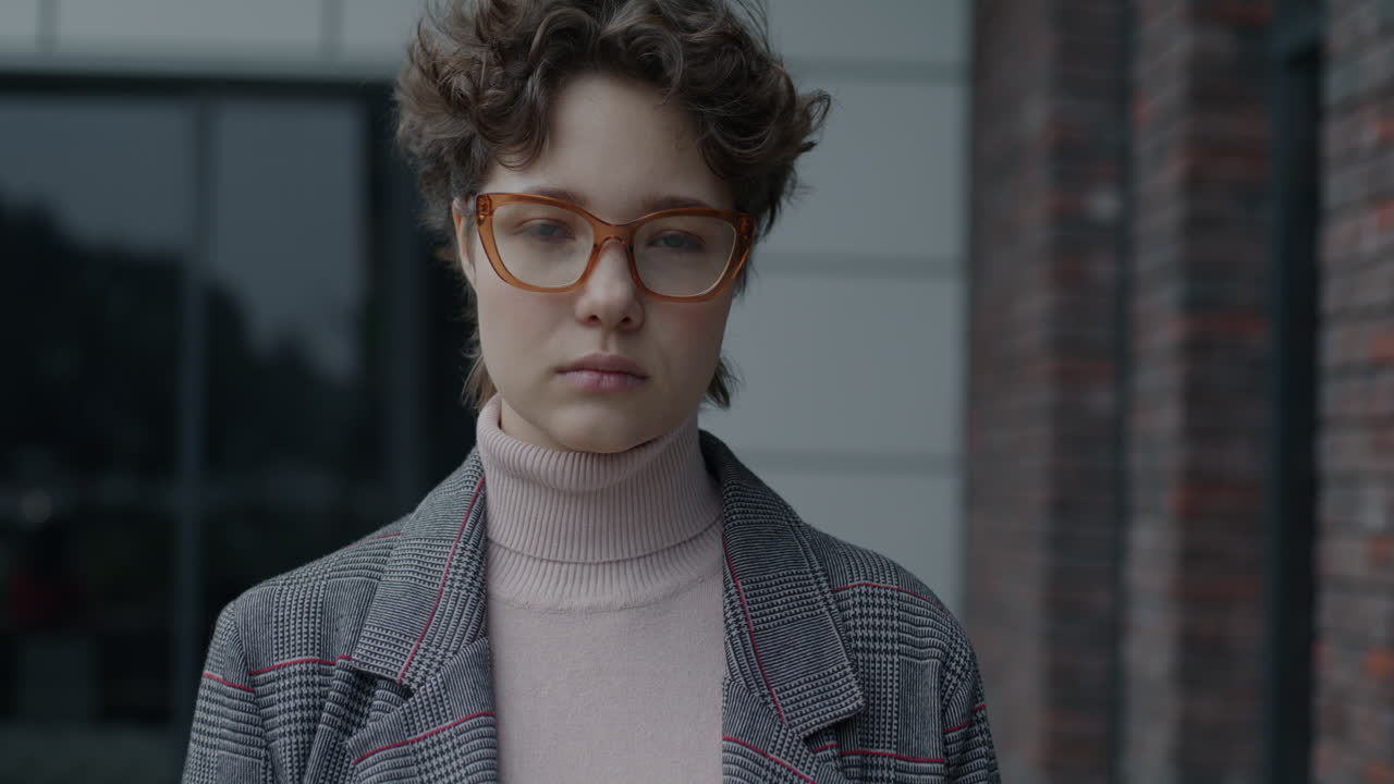 retrato de mujer en la ciudad