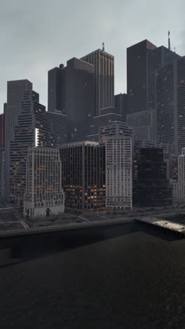 new york city skyline at dusk