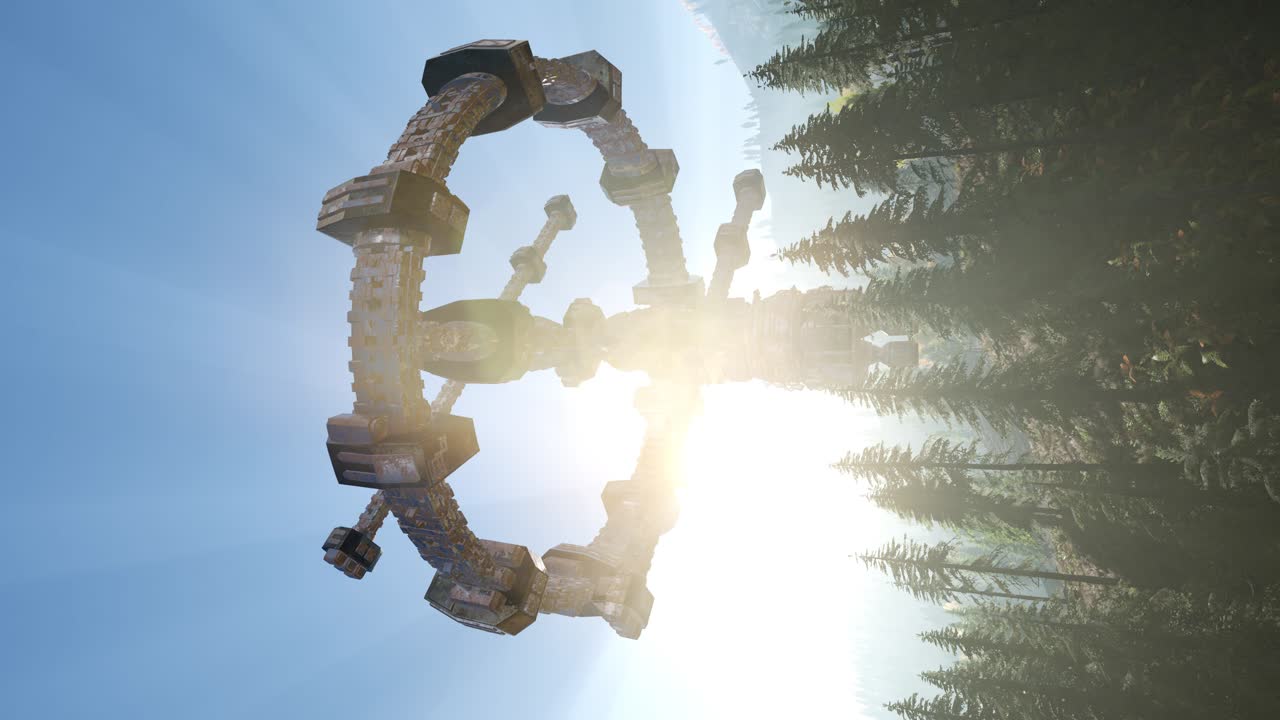 숲 위를 날아다니는 ufo