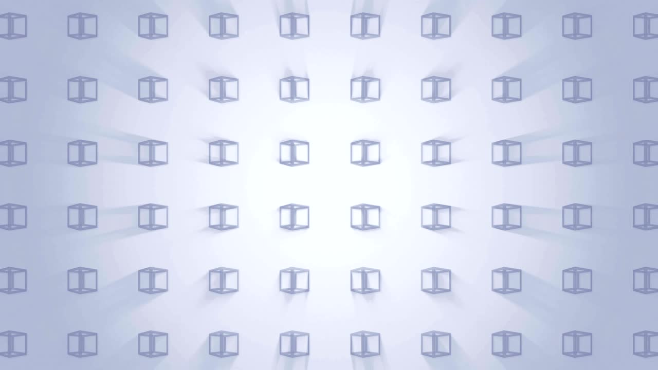 patrón de cubo geométrico. baile de cubo. animación de bucle de símbolo de negocio. diseño de red de negocios.
