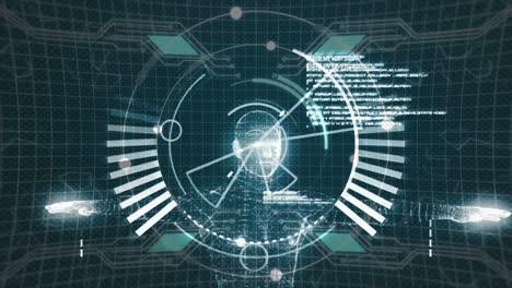 animation of computer created human against black background