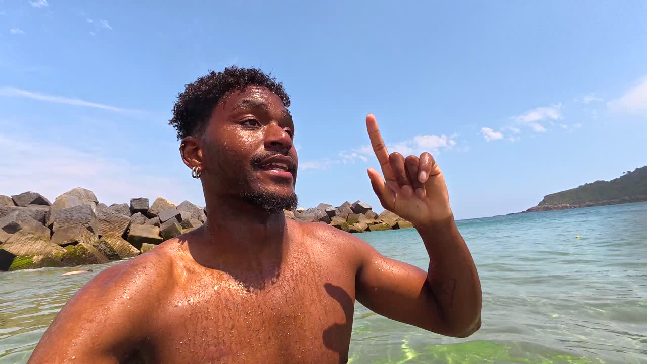 Man enjoying the beach