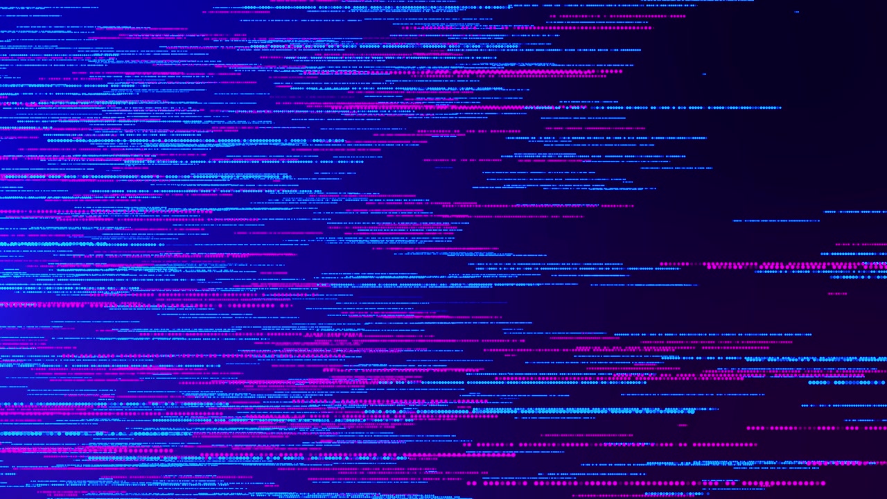 Abstract blue fiber optic lines data flow digital space particles cyberspace technology connection