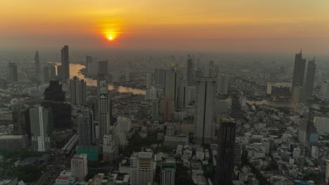 bangkok city sunset skyline