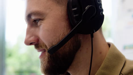 man working in a travel agency