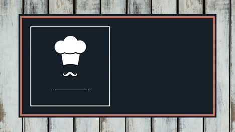 icono vectorial de sombrero de chef con bigote 4k